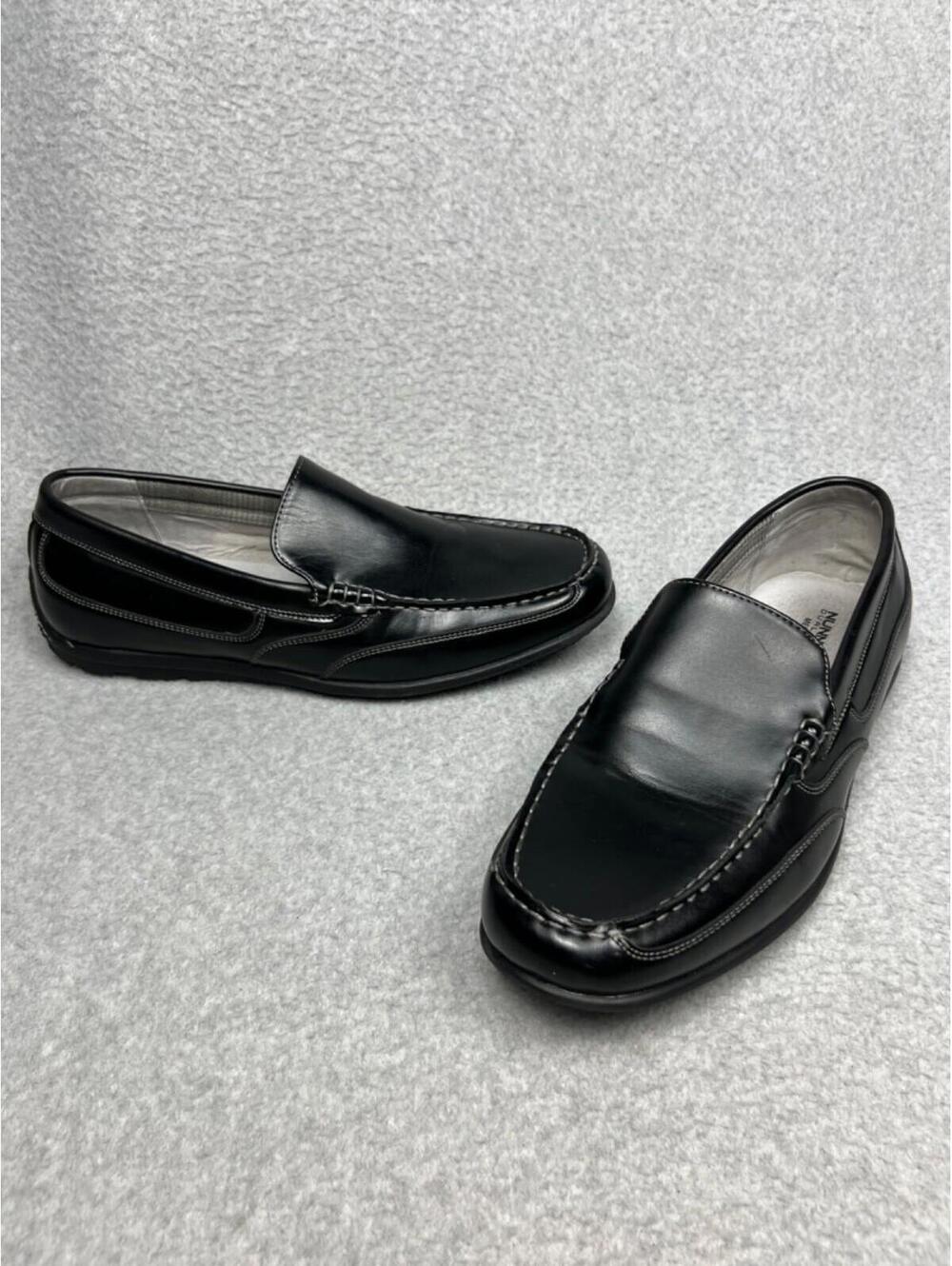 Nunn Bush Mens Comfort Memory Foam Slip On Shoes 10.5 Black Leather lining